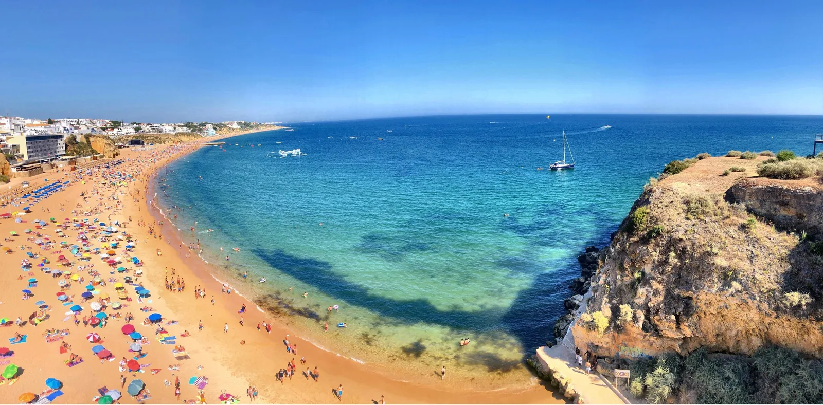 Albufeira town and coastline