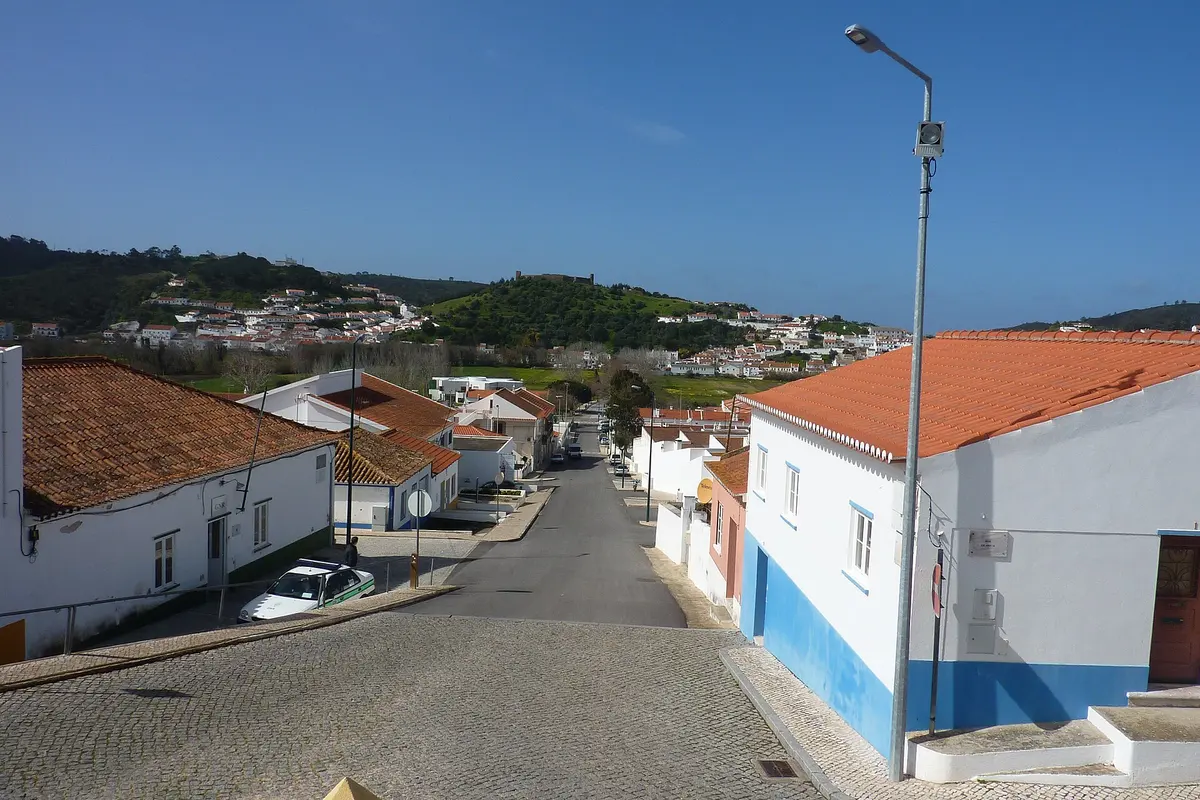 Whitewashed streets and hills around Aljezur