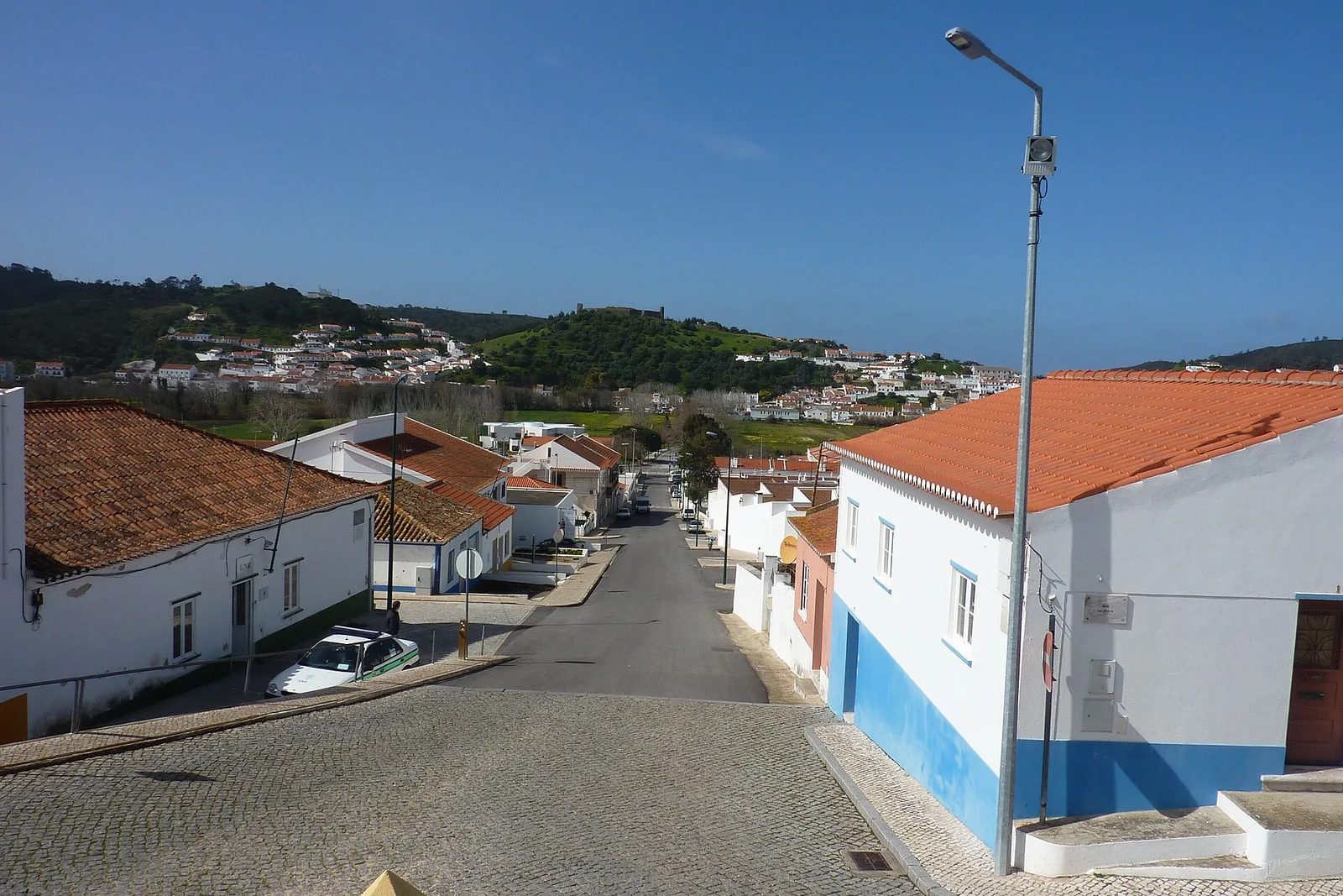 Whitewashed streets and hills around Aljezur