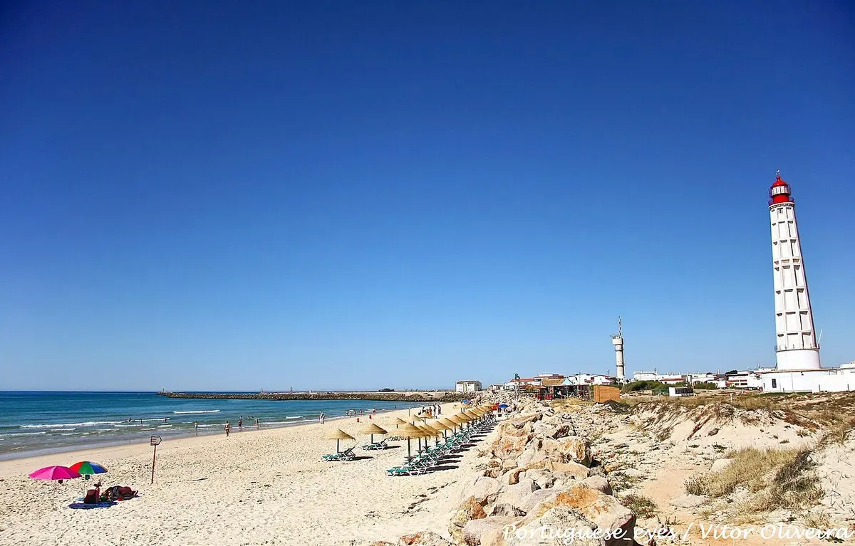 The Atlantic beach at Farol on Culatra island