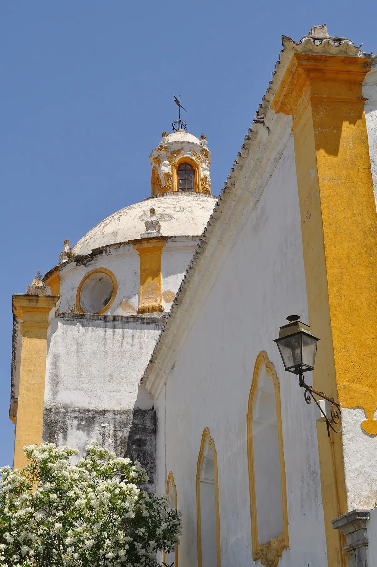Church dome and historic walls at São Francisco in Tavira
