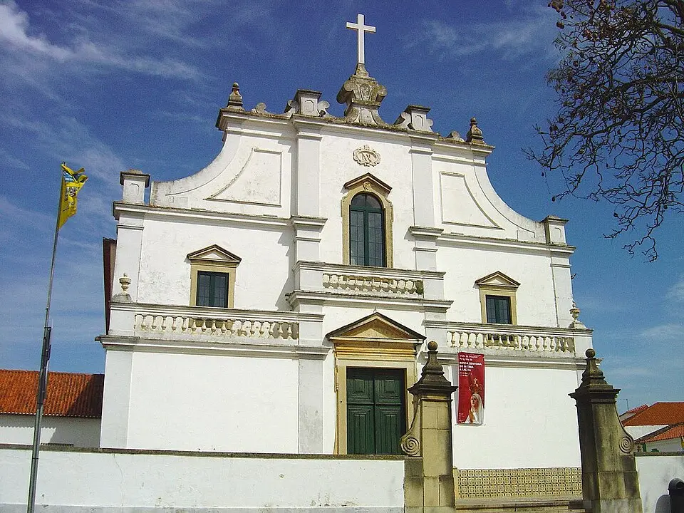 The front and bell tower of Nossa Senhora da Luz church in Lagoa