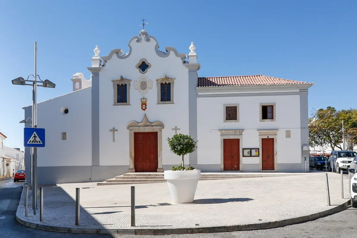 The facade and carved doorway of São Francisco church in Loulé