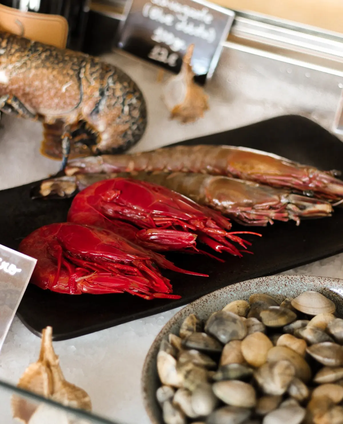 Seafood display pictured by Ferragudu’s Terrace