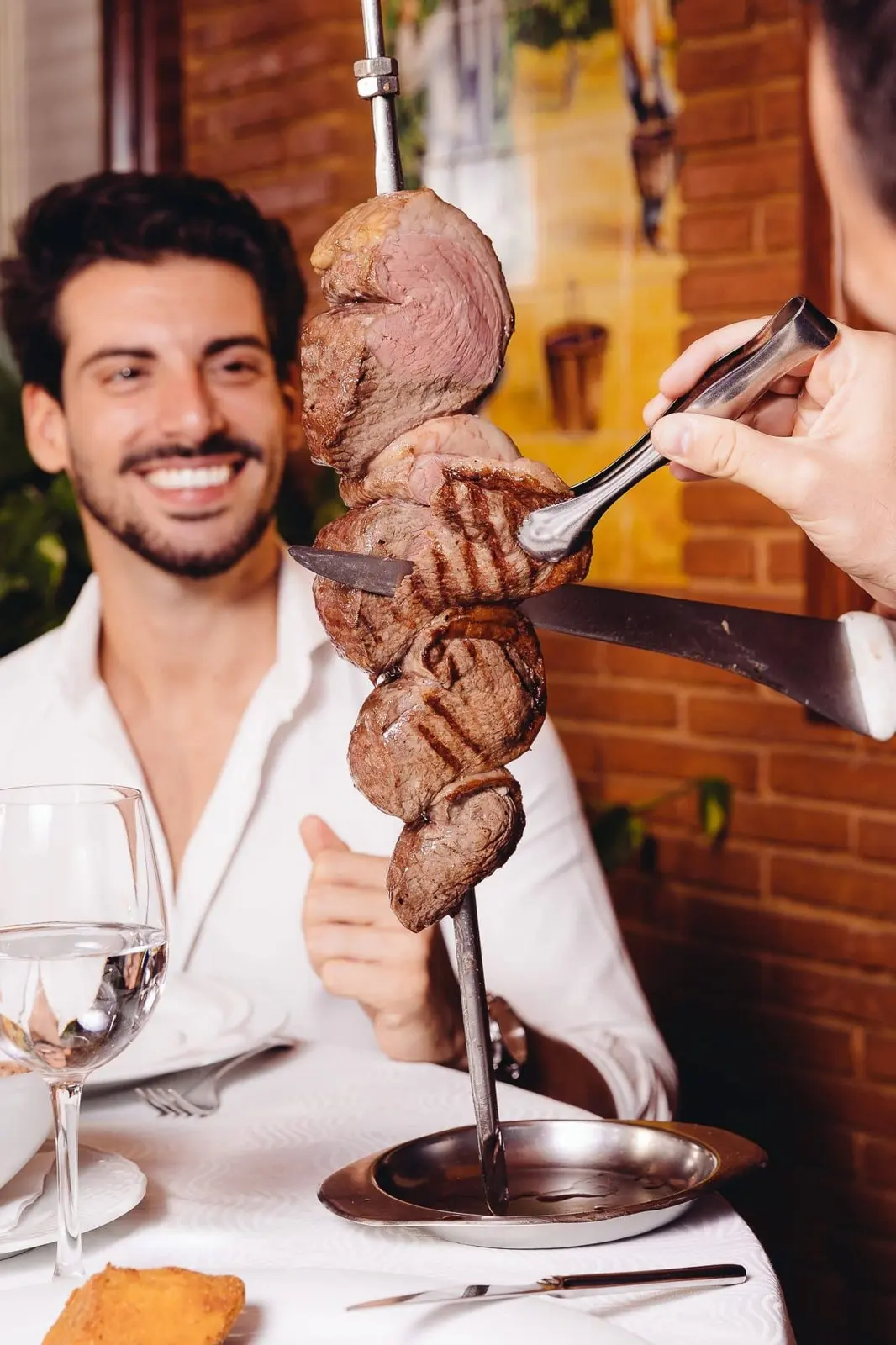 Tableside picanha service at Figueiral in Almancil
