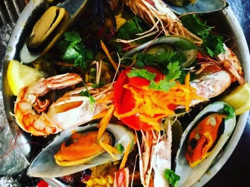 Seafood cataplana pictured by O Barril in Ferragudo