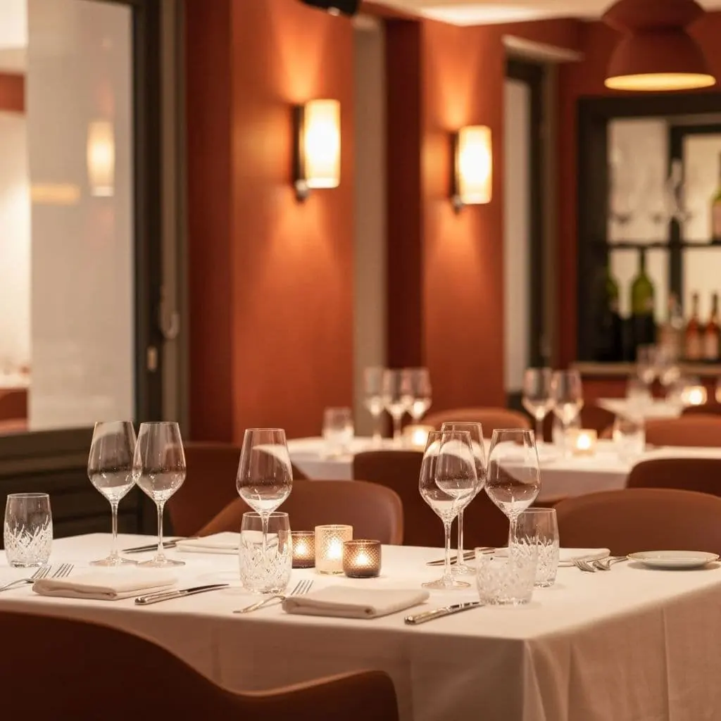 Warmly lit dining room at Terra Cotta in Ferragudo