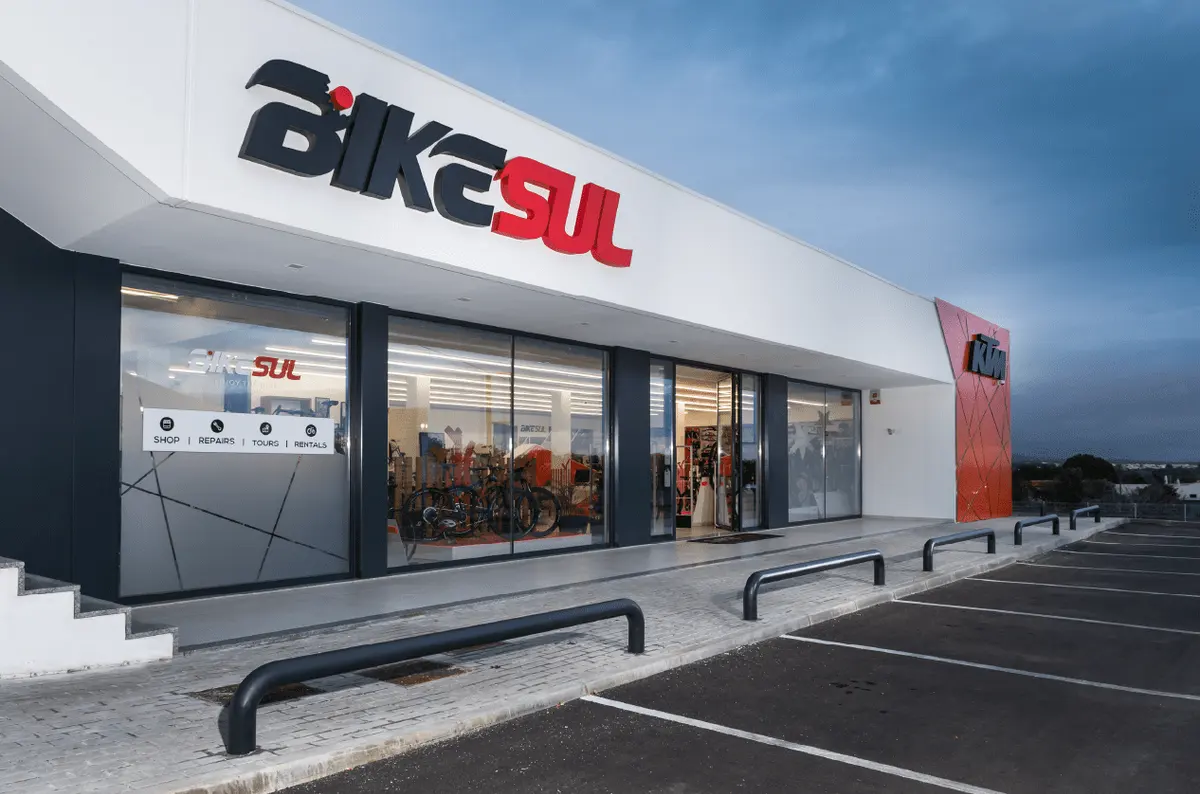 The Bikesul shopfront with bicycles visible through the windows