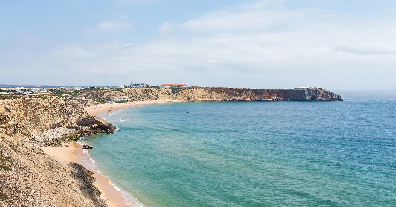Mareta beach and its bay viewed from Sagres fortress