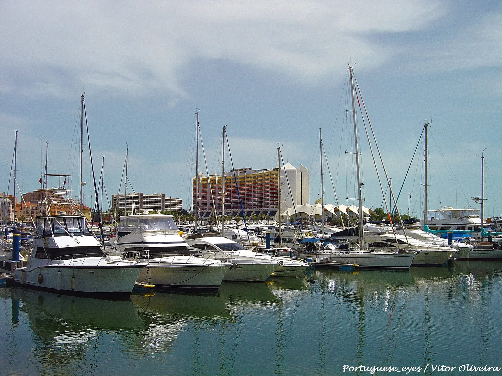 Yachts moored at Vilamoura marina